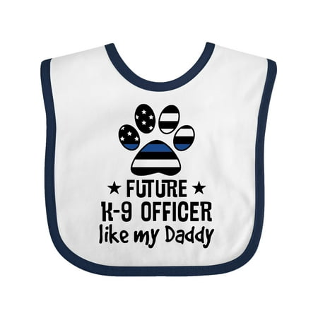 

Inktastic Future K 9 Police Officer Like Daddy Gift Baby Boy or Baby Girl Bib