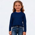 thumbnail image 5 of WOYY Boys Striped Long Sleeve Crewneck T Shirt Casual Unisex Pullover T-Shirt, Sizes 3-14, 5 of 5