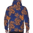 thumbnail image 7 of Kdxio Golden Maple on Navy Blue Print Mens Casual Hooded Collar Drawstring Hoodies Pullover Sweatshirts Casual Long Sleeve Shirts-XX-Large, 7 of 7