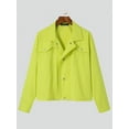 thumbnail image 3 of INCERUN Men's Long Sleeve Buttons Up Crop Shirt Jackets Casual Thin Coats, 3 of 9