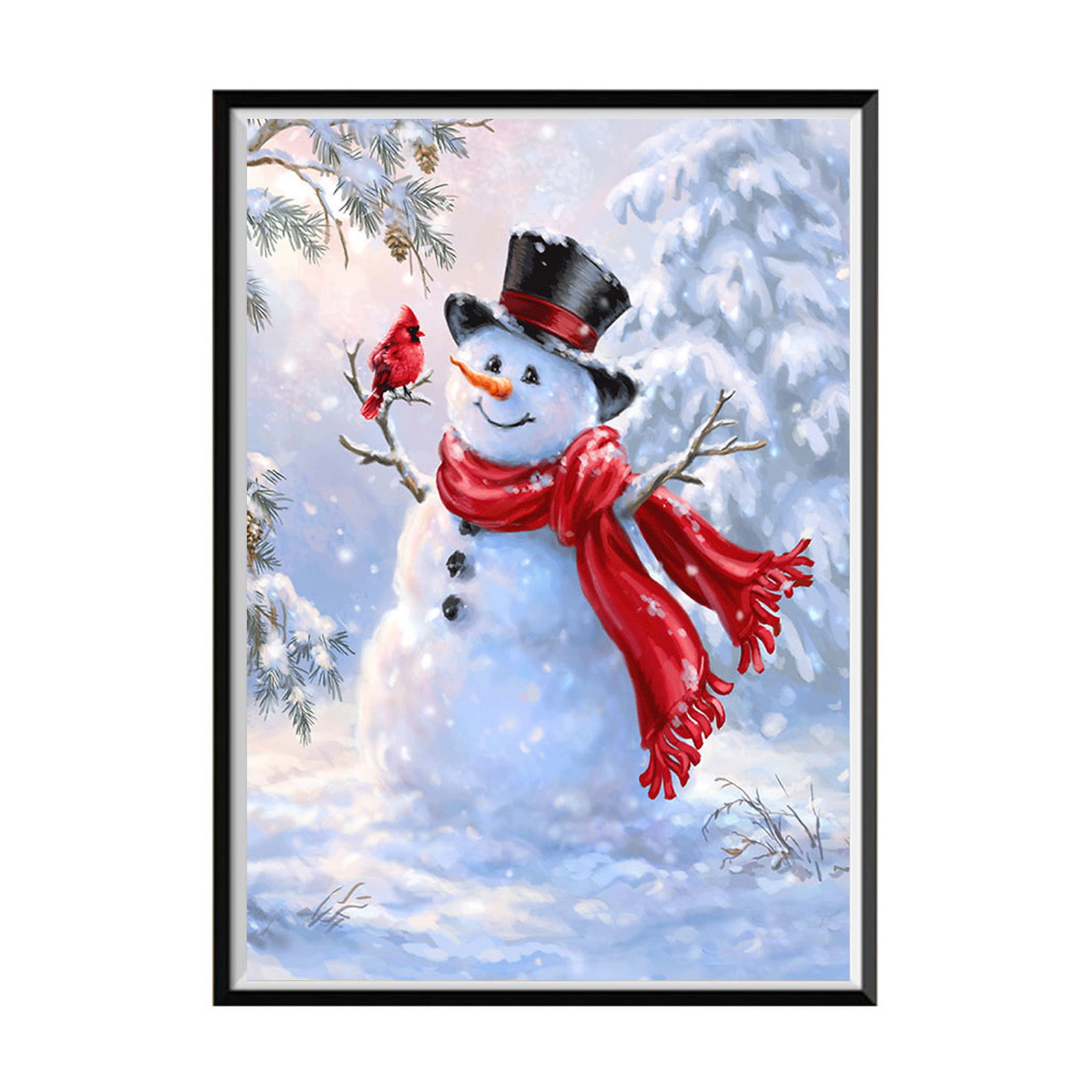 Diamond Dot art Christmas Tree dress Snowman - Magic Gadgets