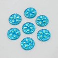 thumbnail image 4 of KLKCMS 50 Pcs Multi-Color Round Resin Flower Cabochon Flat back 12mm Blue AB, 4 of 9