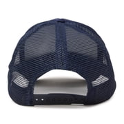 DALIX Trucker Cap Mesh Hat with Solid Colors and Adjustable Strap and Small Braid in Navy Blue