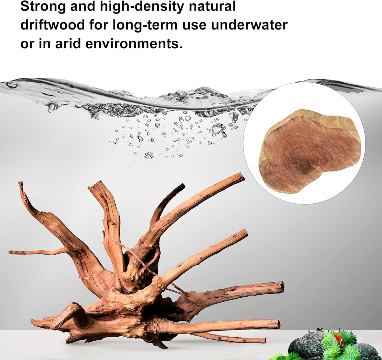 Natural Small Driftwood for Aquarium Decor Fish Tank Decorations, Assorted Spider Wood Branch 2-4.5" 10 Pcs, Reptile Decor
