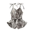 thumbnail image 1 of Pudcoco Girls Tie-dye Sling Romper Sleeveless V-neck Jumpsuit with Ruffles, 1 of 6