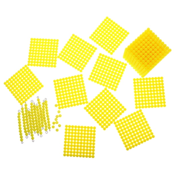 Montessori Material De Matemáticas Decimal System Learning 1 Números Contando De Juguete De Amarillo Yotijar Bead Bar Number