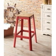 thumbnail image 1 of ACME Jacotte Bar Stool  in Natural & Red, 1 of 2