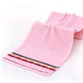 thumbnail image 2 of Solid-colored Multi-colored Checker-pattern Edge Towel, Soft Water-absorbent Quick-drying Towel, for Bathroom Restroom Hotel Travel Camping Face Wash Wet Hair Wipe, 2 of 6