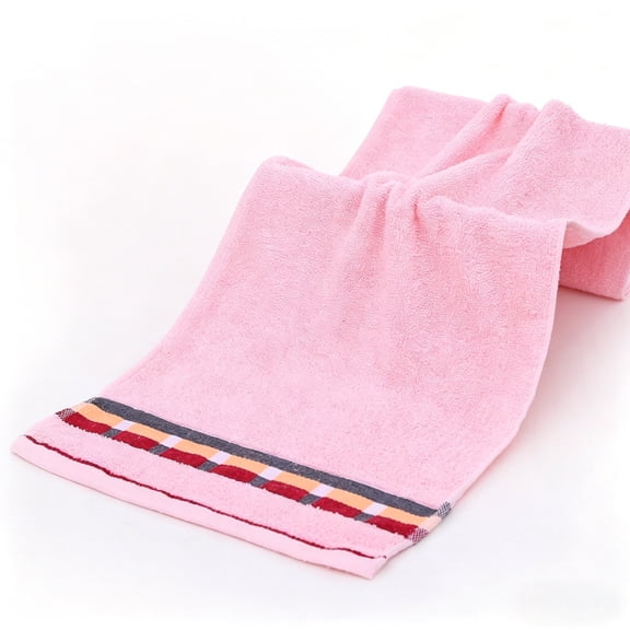 Kyusrd Hand Towels for Bathroom,Cotton Soft Absorbent Decorative Hand Towel for Face Spa Bath Gym Kitchen,Pink,34x74cm