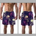 thumbnail image 3 of luoweisi Men's Beach Shorts Quick Dry Swim Trunks with Mesh Lining Skull S, 3 of 5