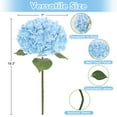 thumbnail image 6 of Scidweet 4 Pcs Artificial Hydrangea Fake Flowers, 19.3" Real Touch Latex Faux Plants Fake Hydrangea Flowers for Spring Summer Indoor Outdoor Home Table Wedding Decoration, Light Blue, 6 of 7