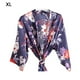 thumbnail image 3 of Guardurnaity Batas de noche de satén para dama de honor, estampado de patrón, regalo de boda, fiesta nupcial, ropa de dormir, suministro de disfraces para Disfraces de disfraces Azul oscuro SG Guardurnaity AP012754-11, 3 of 6