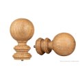 thumbnail image 5 of Amos Natural Farmhouse Real Oak Wood Finial  28”-48” Curtain Rod Set, 5 of 6