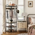 thumbnail image 3 of AWQM Coat Rack Storage Shelf Corner Entryway Hall Tree, 3 of 9