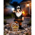 thumbnail image 3 of Estatua de Gnomo Pirata Solar Miggley para Decoración de Jardín Exterior, 3 of 8