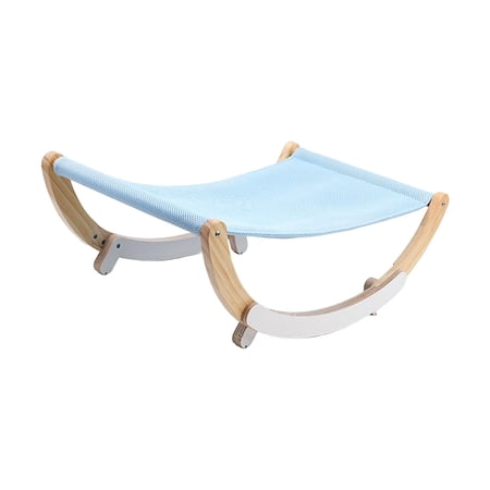 Cat Hammock Swing Bed Elevated Sleeping Chair for Indoor Cats Raised Floor Kitty blue