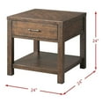 thumbnail image 5 of Bowery Hill End Table Nightstand Bedside Square in Solid Wood - Unfinished, 5 of 5
