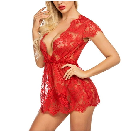 

Womens Lingerie Sleepwear Lace Pajamas Nightwear Underwear Women