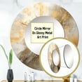 thumbnail image 3 of Designart "Chromatic Essence in Gold and Silver I" Abstract Rund Mirror For Wall Decor - Large Gold Round Printed Mirror - Modern Round Mirror 23" x 23" Inch, 3 of 5