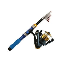 PBAZIH Mini Telescopic Fishing Rod Set, Portable Small Sea Rod with 200 Reel and Accessories, Lightweight Fiberglass Spinning Rod for Travel, Ship, and Sichuan Fishing