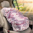 thumbnail image 2 of KUIFORTI Car Seat Sun Shade Cover Baby Car Seat Cover Blocks Out Heat & Sun, Keep Your Baby's Carseat at a Cooler Temperature, Kawaii Axolotl, 2 of 7