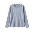 thumbnail image 6 of Matching Sets Women Clothing Fall Winter Two Piece Outfit Sets for Women Wide Leg Pants Ribbed Knit Winter Gray L, 6 of 9