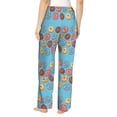 thumbnail image 3 of Uemuo Cute Donut Pattern Women's Wide Leg Palazzo Lounge Pants with Pockets Light Weight Loose Comfy Casual Pajama Pants-Medium, 3 of 9