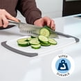 thumbnail image 7 of S&T INC. Cutting Board Set, Rubberized Edges, 3 Different Sizes, BPA-Free, White & Grey, 7 of 7
