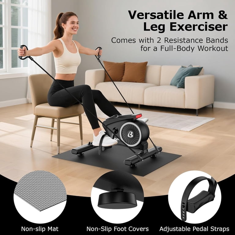 LNOW Magnetic Mini Exercise Bike, Portable Desk Pedal Exerciser photo 3