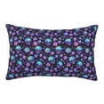 thumbnail image 3 of Salouo purple Skull flower Print Print Pillow Case Cover,Wrinkle-Free Bed Pillow Cover Pack of 1 Home Decor Fade-Resistant and Stain-Resistant ,Pillows Not Included -16"x24", 3 of 8