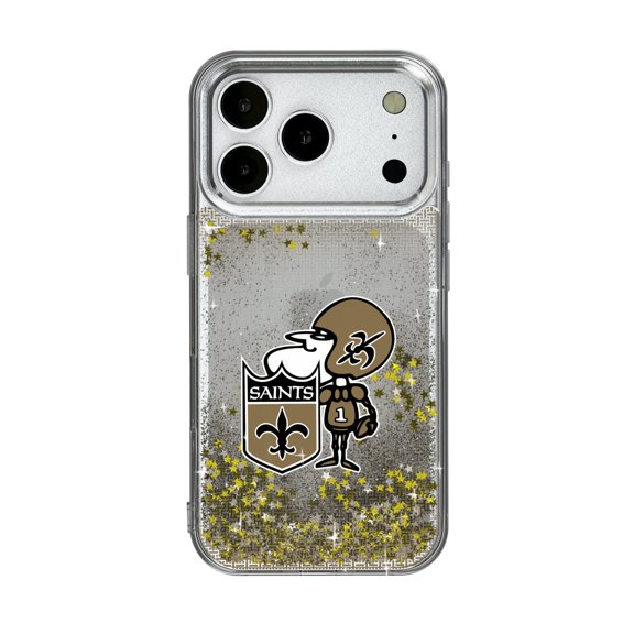 New Orleans Saints Linen Logo iPhone Glitter Case