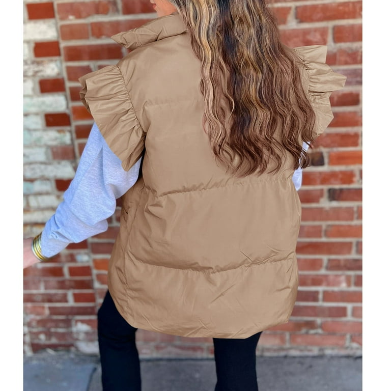 Plus size ruffle coat hot sale