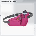 thumbnail image 5 of Sac Banane avec Porte-Bouteille d'Eau, Sac de Taille Imperméable pour la Course, Ceinture de Sport Réfléchissante avec Sangle Réglable, Pochette d'Hydratation pour Entraînement Physique Jogging Randonnée, 5 of 5
