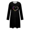 thumbnail image 2 of ZUKMRJPC Nightgowns for Women Casual Long Sleeve Fashion Cute Love Heart Printing Loose Fit Soft Comfort Nightdress, 2 of 5