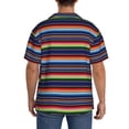 thumbnail image 3 of Fotbe Blanket stripes Print Short Sleeve Button Down Shirts for Men Casual Summer Beach Wrinkle Free Shirt-XX-Large, 3 of 5