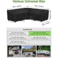 thumbnail image 2 of Cubierta de mesa de jardín en forma de L, cubierta de mesa de jardín Oxford impermeable, cubierta de muebles de jardín Lona protectora para sofá en forma de L, sofá de esquina (215x215x87CM) Ormromra XDJJ-3-2, 2 of 7