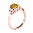 thumbnail image 5 of AoneJewelry 10K Rose Gold Oval Citrine and Diamond Ring 1.55 Carat Gemstone Jewelry for Women, 5 of 5