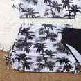 thumbnail image 4 of CAICJ98 Girls Swimsuit 4 Piece Bathing Suits Cute Bow Tropical Floral Bikini Tankini Sets with Cover Ups Beach Skirt (Black,10-11 Years), 4 of 6