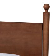 Baxton Studio Gianetta Japandi Platform Bed, Queen, Walnut Brown