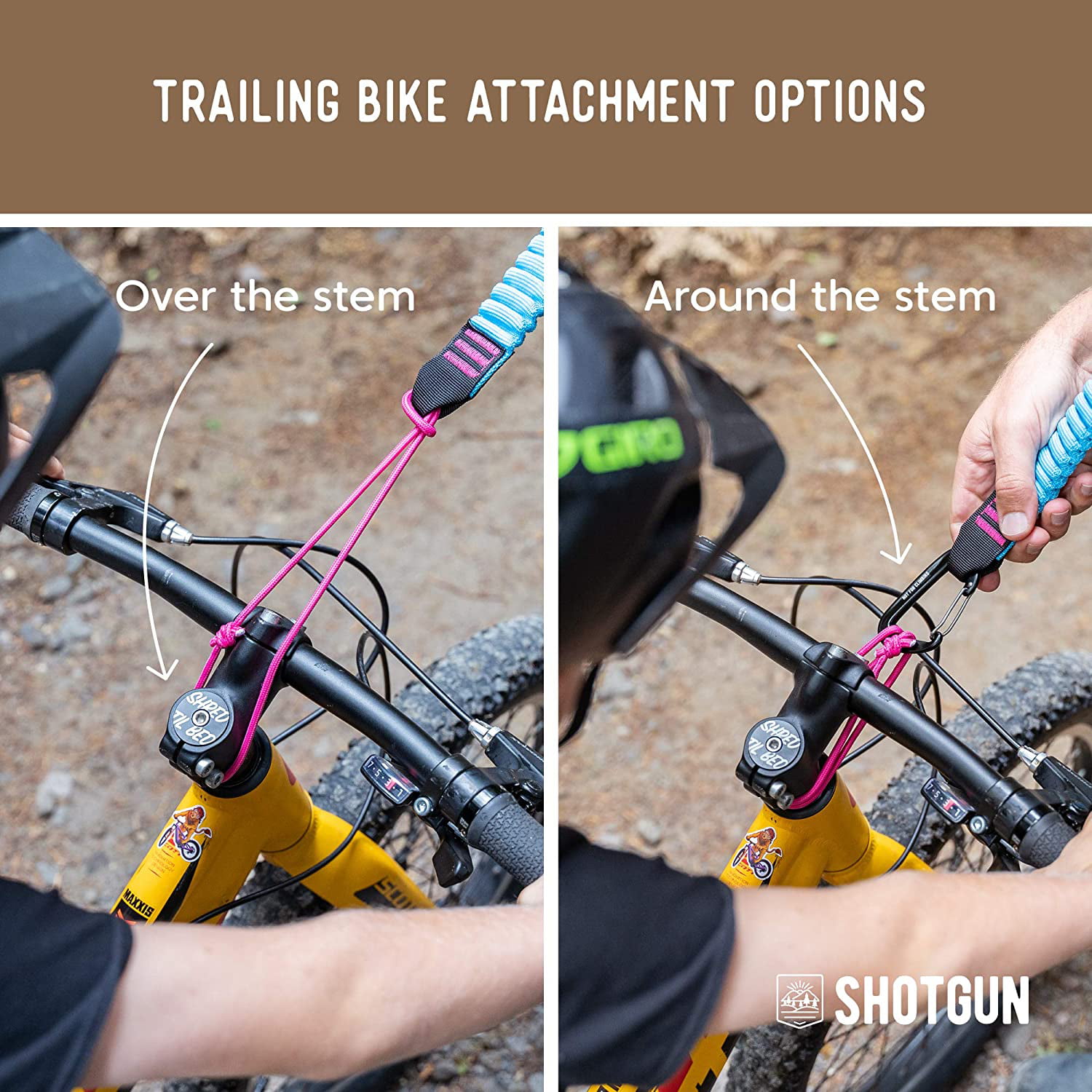 Child Bike Stretch Bungee Cord Pull Behind Attachmen Shotgun Kids MTB Tow Rope 