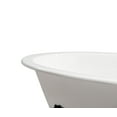 thumbnail image 6 of 65" Cast Iron R5442BL-GLD Soaking Clawfoot Tub and Tray with External Drain in Polished Gold and Matte Black Clawfeet, 6 of 10