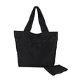 thumbnail image 2 of Dyegold Solid Color Foldable Nylon Shoulder Tote Bag with Zipper Closure and Large Capacity for Travel Work Shopping, 2 of 6