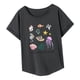 thumbnail image 5 of Camisetas de manga corta para mujer, ropa cómoda de dibujos animados, camisetas con estilo, ropa de calle XL, 5 of 8