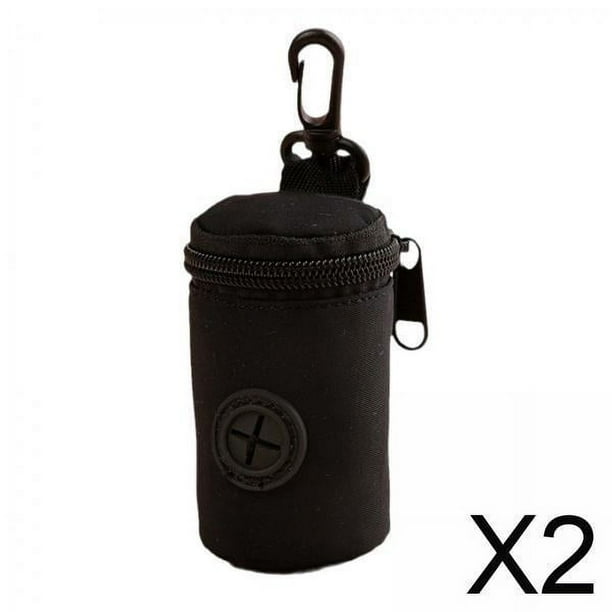 2x Soporte Y Dispensador De Bolsas Para Desechos De Perros Dispensador De Bolsas Para Desechos De Mascotas Para Viajes De Negro