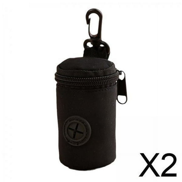2x Soporte Y Dispensador De Bolsas Para Desechos De Perros Dispensador De Bolsas Para Desechos De Mascotas Para Viajes De Negro