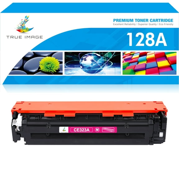 True Image 1-Pack Compatible Toner Cartridge for HP CE323A 128A Work with HP LaserJet Pro CP1525NW CP1525N CM1415FN CM1415FNW MFP Printer (Magenta)