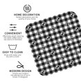 thumbnail image 3 of Pofeuu Black Tartan Plaid Print Coasters for Drinks, 4Pack PU Leather Coasters, Bar Drink Coasters for Tabletop Protection, Furniture from Damage-Square, 3 of 6