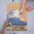 thumbnail image 3 of Wyoming, White-tailed Deer and Rain Cloud, Lithograph (1000 Piece Puzzle, Size 19x27, Challenging Jigsaw Puzzle for Adults and Family, Made in USA), 3 of 4