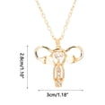 thumbnail image 3 of Necklace for Women Ladies Creative Personality Uterus Pattern Rhinestone Metal Necklace Gift for Women, 3 of 8