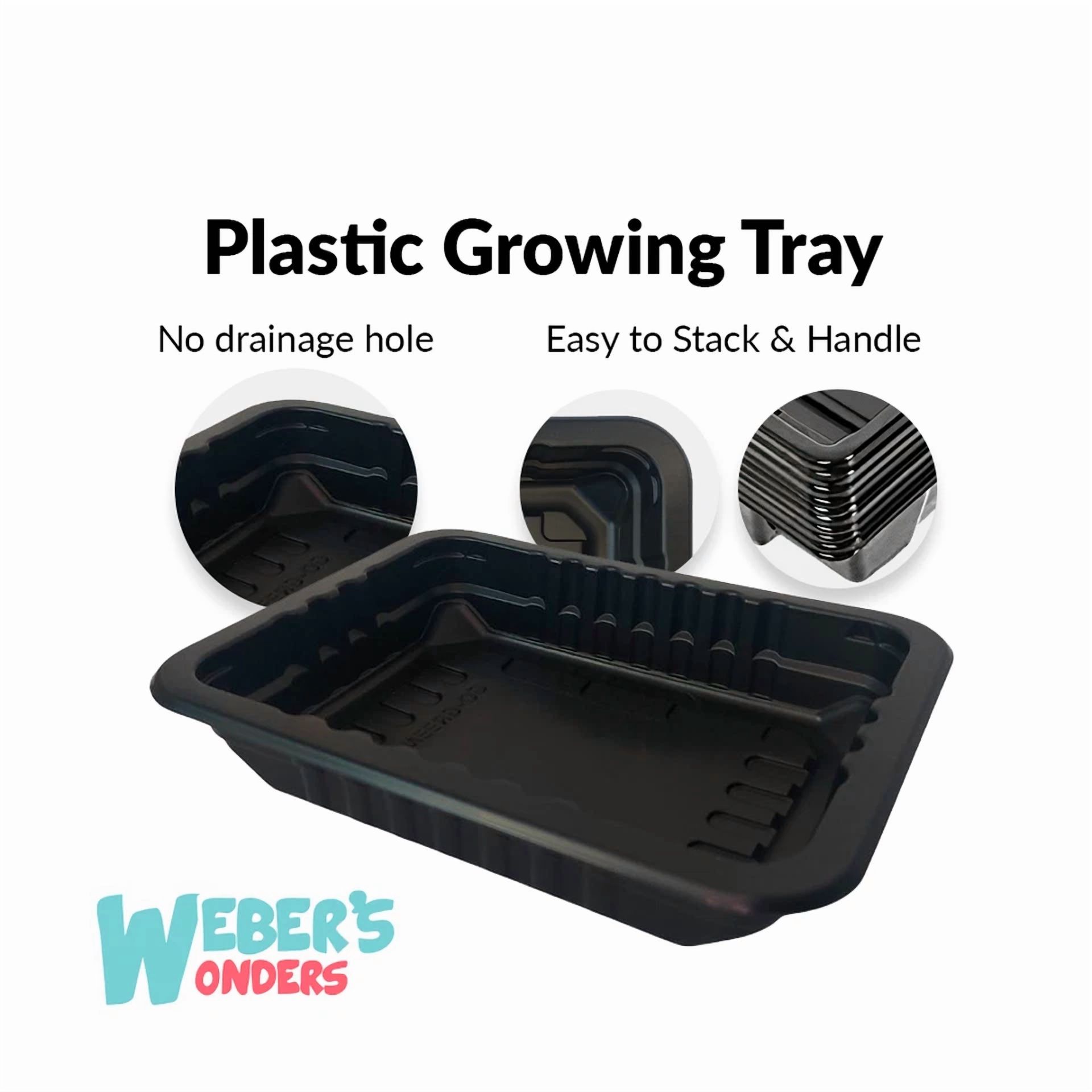 CRESTIN- 10 Pack Plant Growing Tray No Drain Holes - Perfect For Garden & Seed Starter